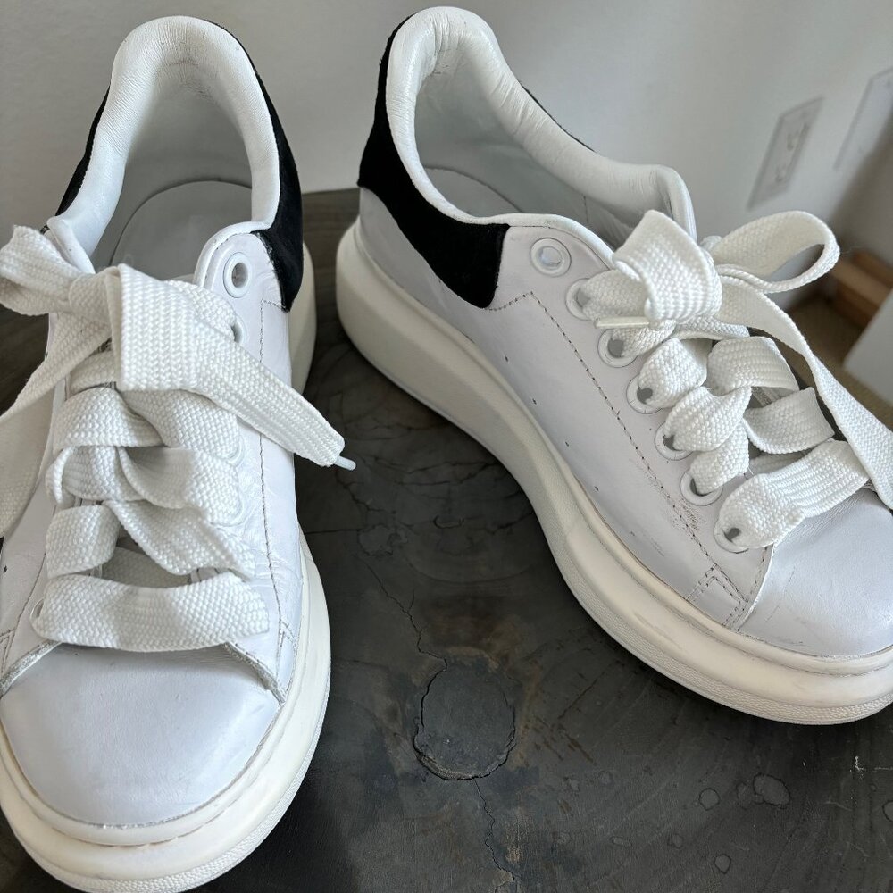 Alexander McQueen White Platform Trainers - Size 38